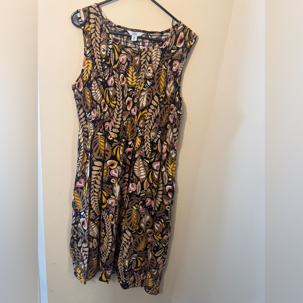 Croft & Barrow Multicolor Leaf Print Maxi Dress